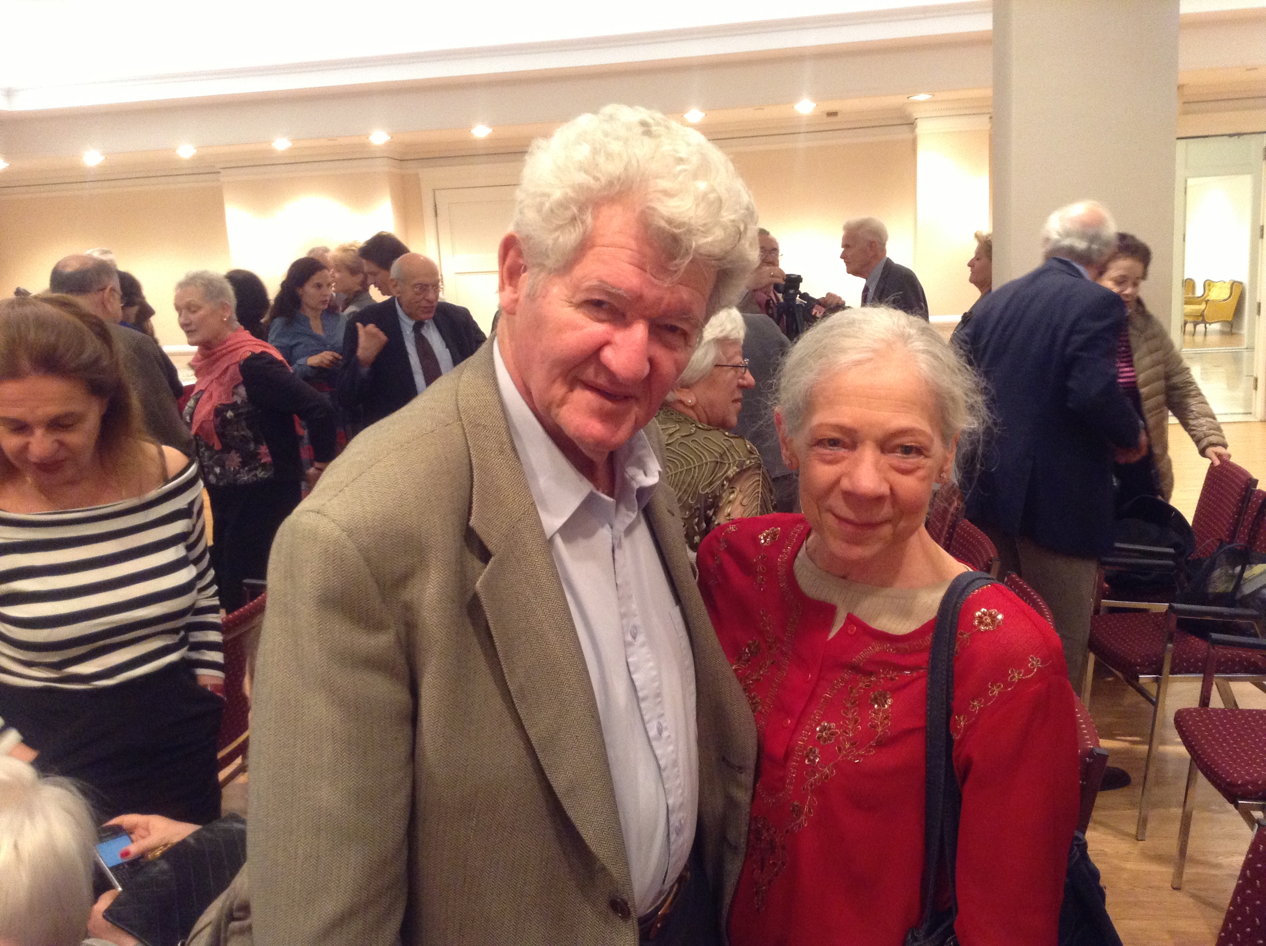 Peter Lax and Kati Bencsath, April 2013